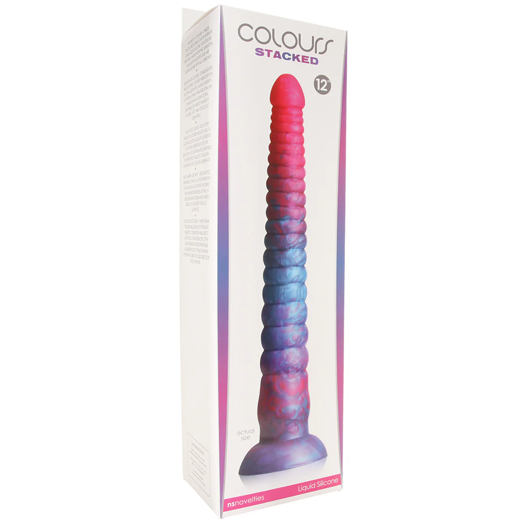 Dildo empilé bleu et rose – Image 5