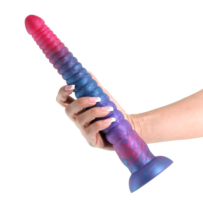 Dildo empilé bleu et rose – Image 3
