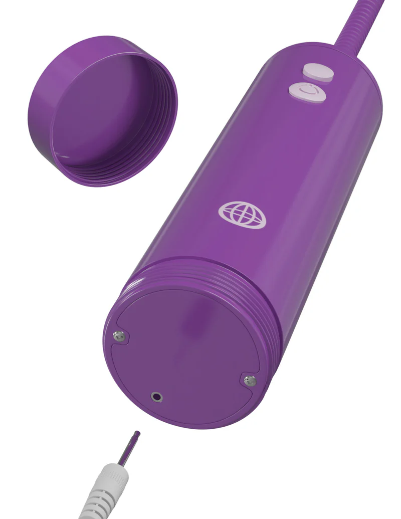 This rechargeable vaginal pump kit offers three suction speeds, easily accessible via the ON/OFF button.