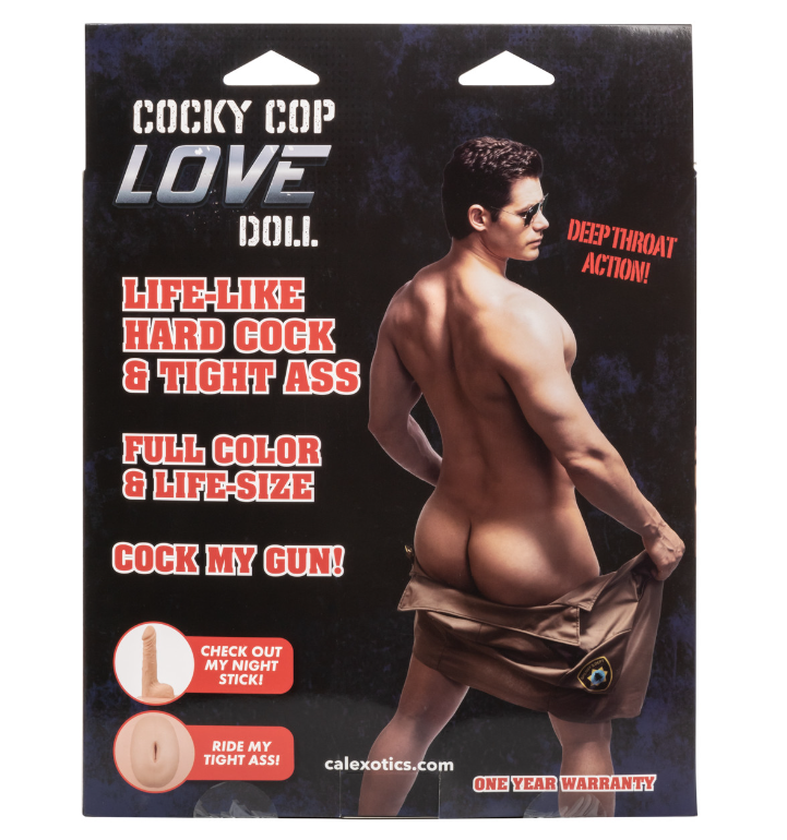 The Cocky Cop is distinguished by its realistic erect penis, designed with a detailed texture.