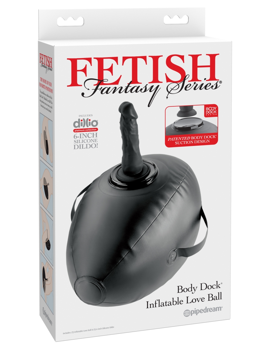 Suction cup Body Dock, integrated straps and Dillio Platinum dildo included.