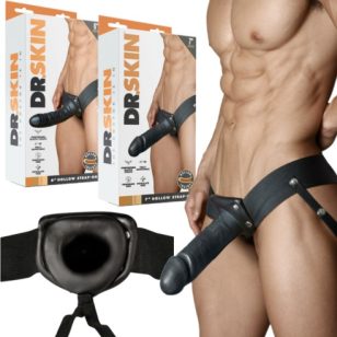 Dr. Skin black hollow dildo harness