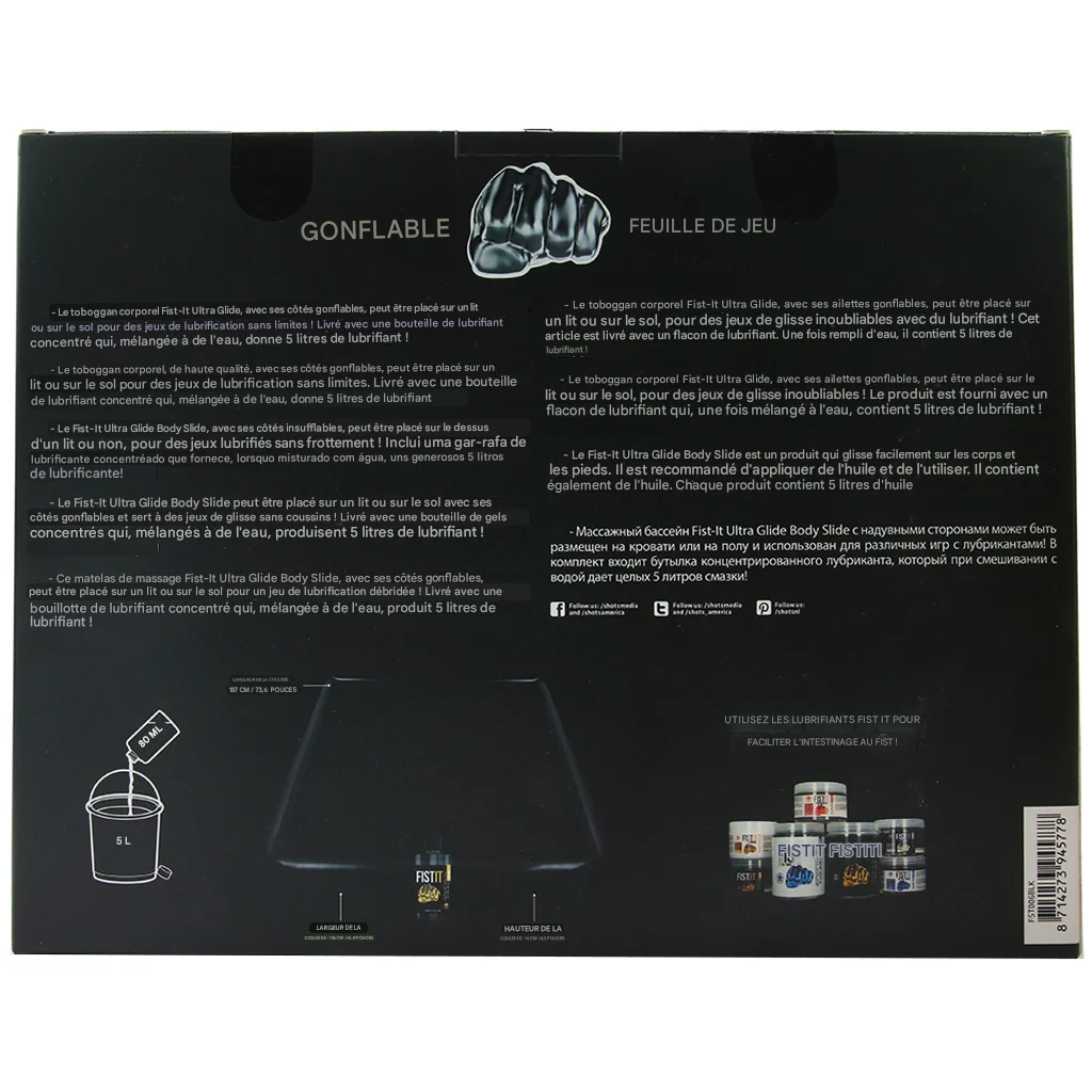 Idéal pour les massages Nuru, les jeux liquides et l’univers “Wet & Messy”.