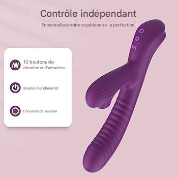 Discover a complete sensory experience with the Come-Hither Rabbit suction vibrator.