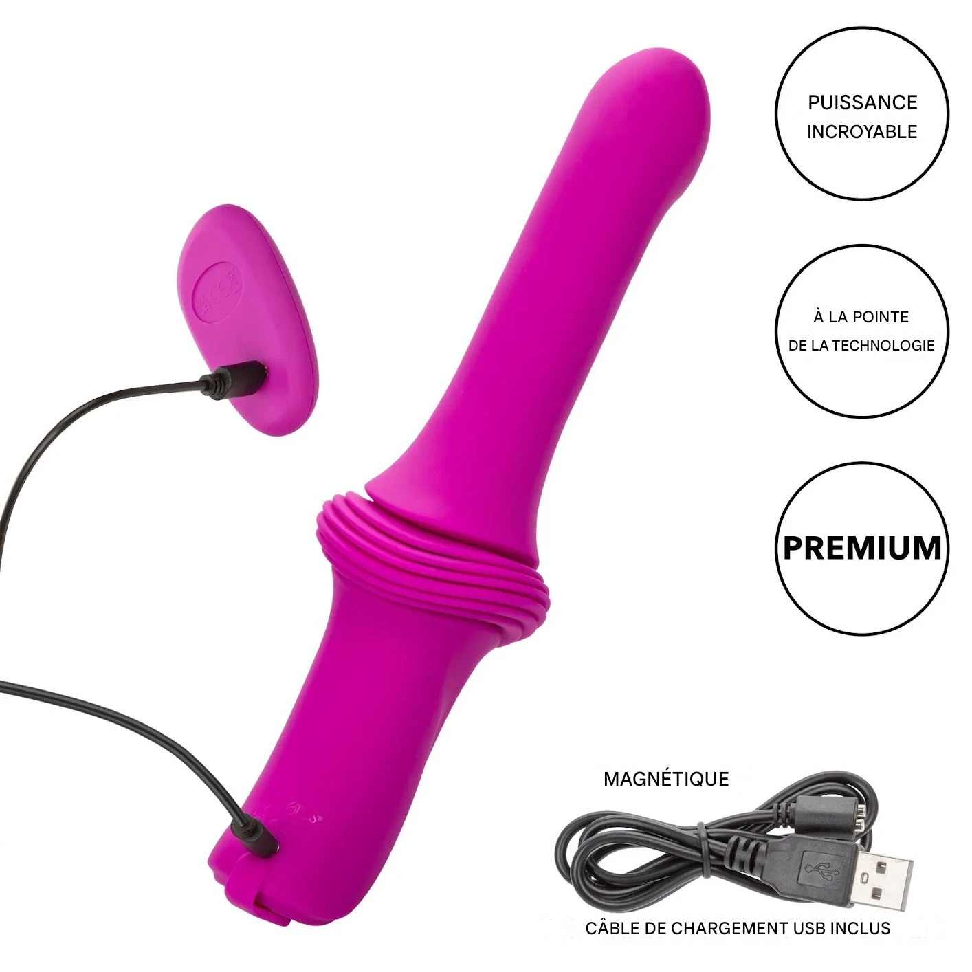 Remote control or direct control: it's up to you with the Overdrive remote control vibrator.