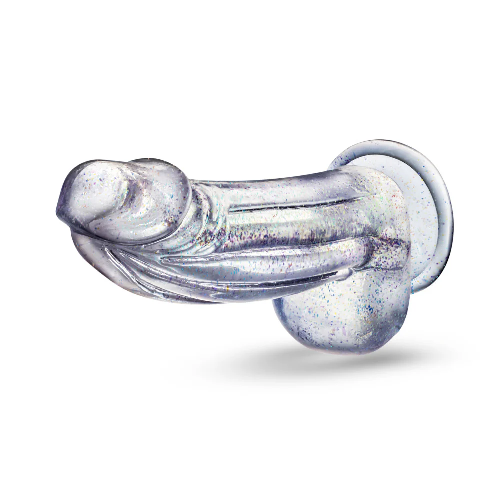 A sparkly “sparkling clear” dildo that stands out from the crowd.