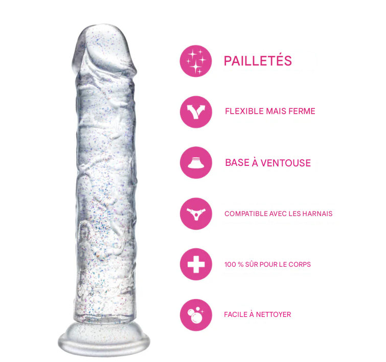 Dildo Gala Sparkling Clear – Image 3