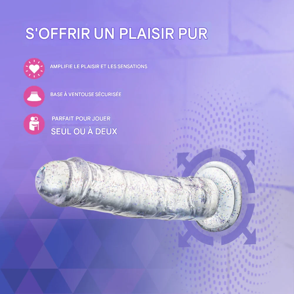 Powerful suction cup: hands-free pleasure in seconds.