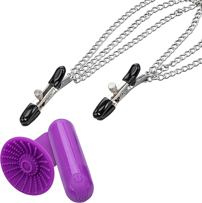 Adjustable nipple clamps for customized pressure.