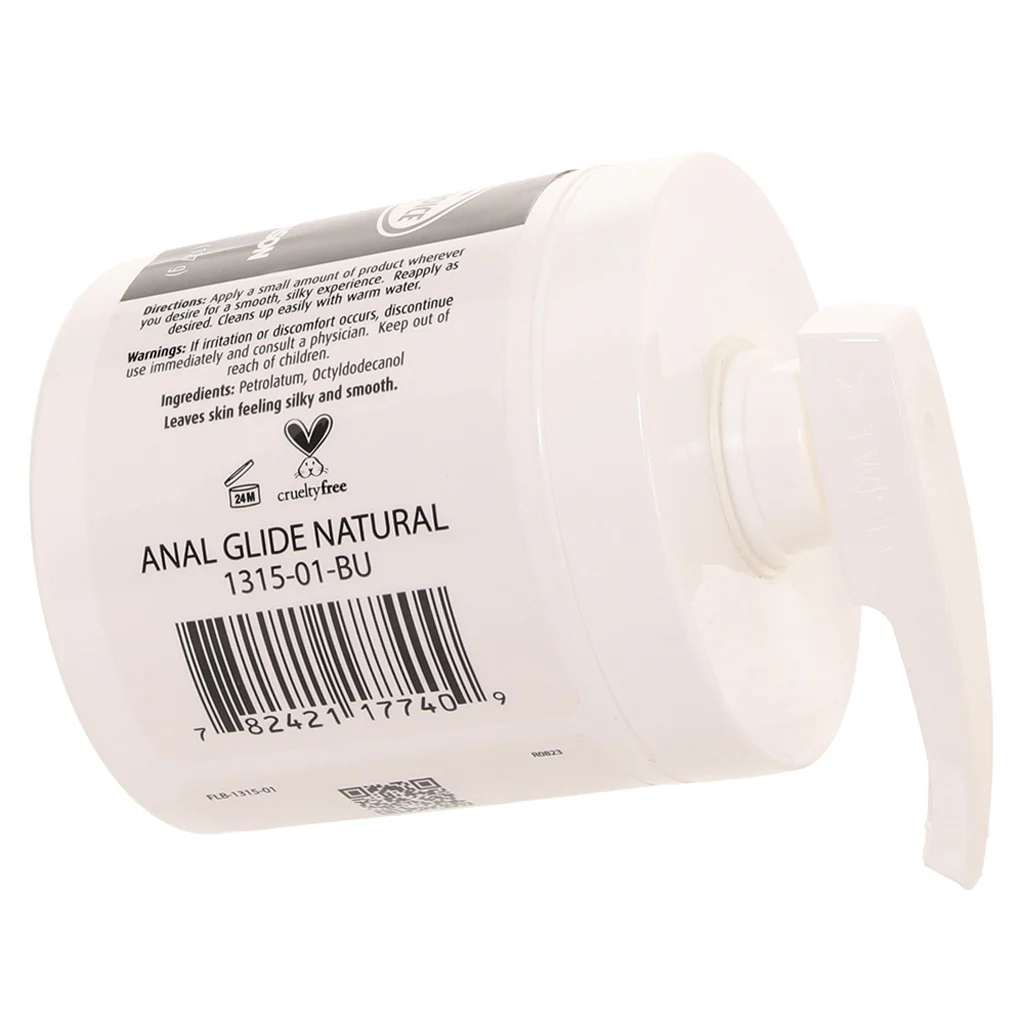 Le lubrifiant naturel Anal Glide ne contient ni parabènes, ni glycérine, ni sucre.