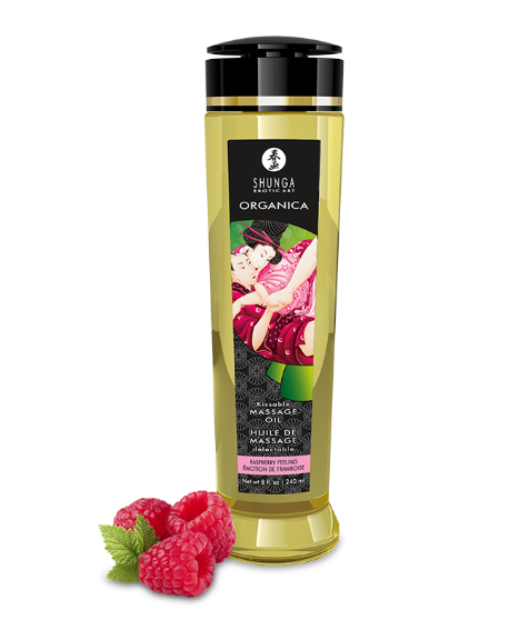 ORGANICA raspberry Massage Oil 8 oz