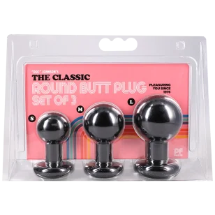 Trois plugs anaux ronds noirs