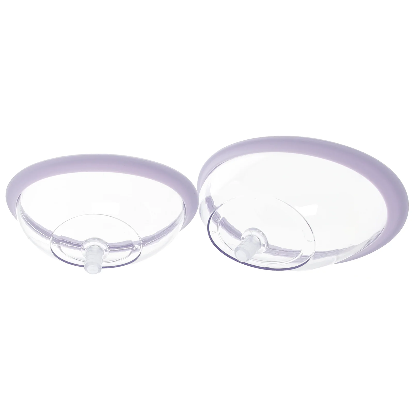 Les ventouses en acrylique possèdent un contour en silicone souple.
