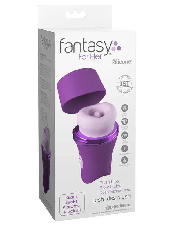 Le stimulateur pour clitoris Lush Kiss Plush recrée plusieurs sensations inspirées du plaisir oral.