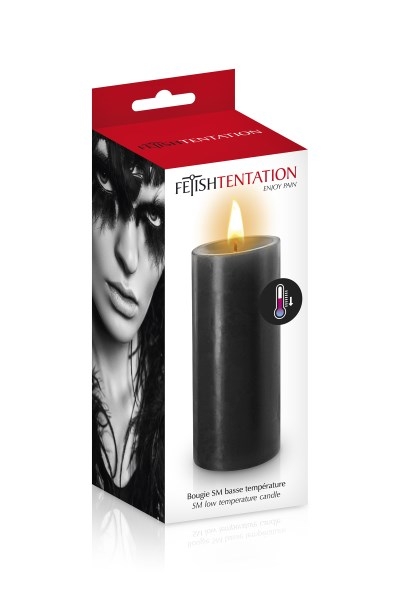 The low-temperature black candle, specially designed to create an original sensory experience with warm wax.