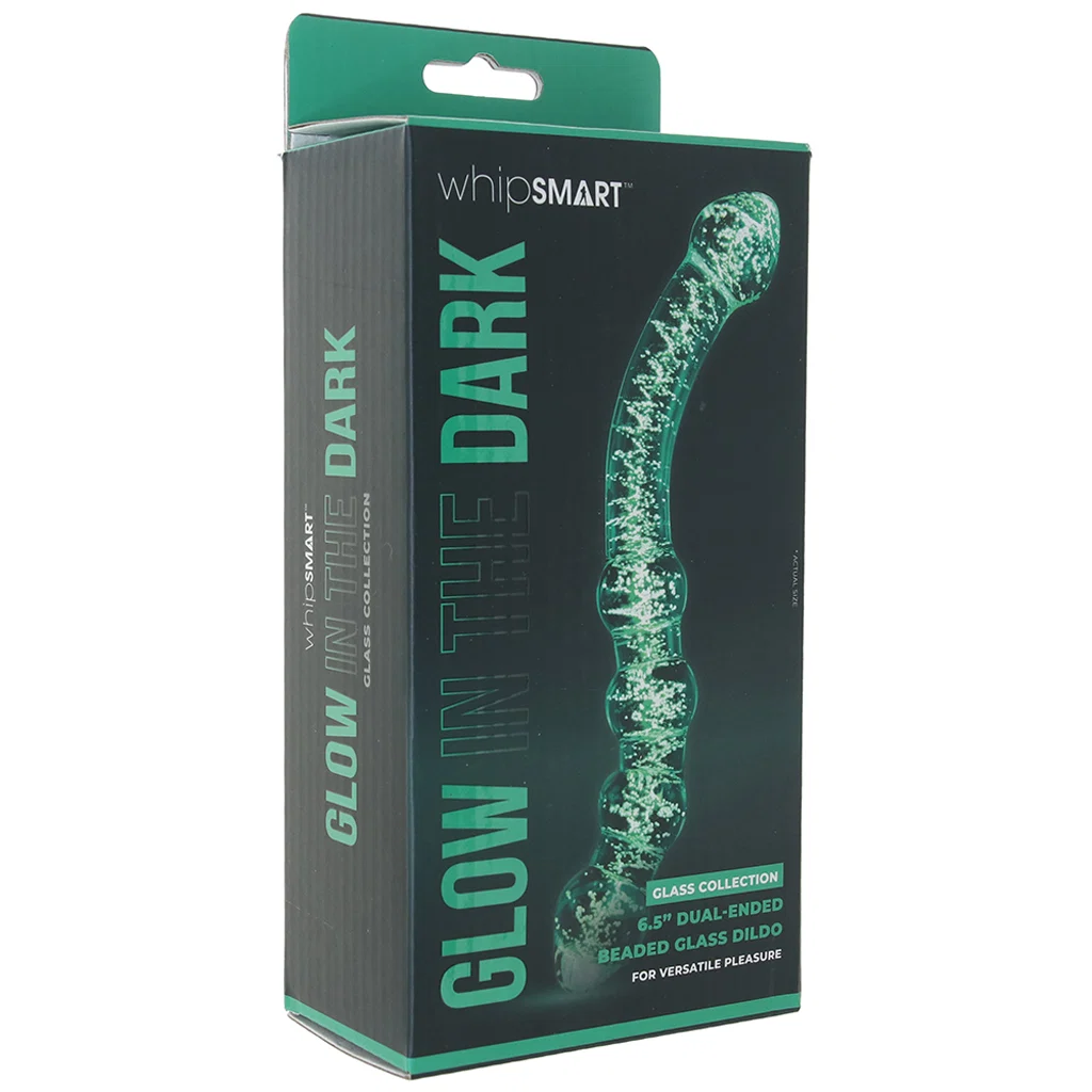 Le dildo double en verre phosphorescent Whipsmart transforme chaque séance intime en expérience aussi visuelle que sensorielle.
