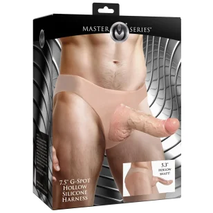 Master Series 7.5-inch hollow strap-on harness
