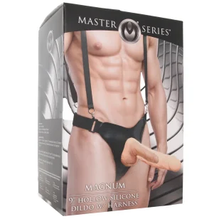 Harnais et le dildo creux 9 po Magnum