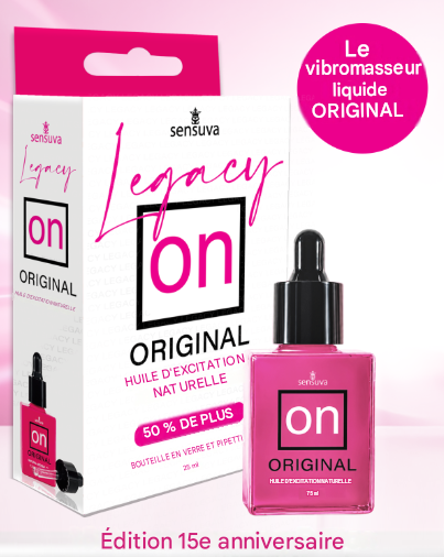 ON Héritage crée progressivement une sensation chaude, vive et légèrement bourdonnante sur la zone externe.