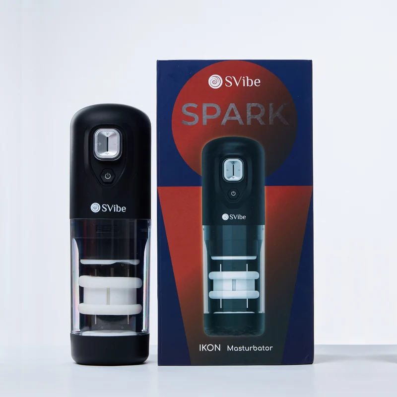 Svibe Ikon Spark Masturbator—Rotations, Back and Forth Motion, and Adjustable Power.