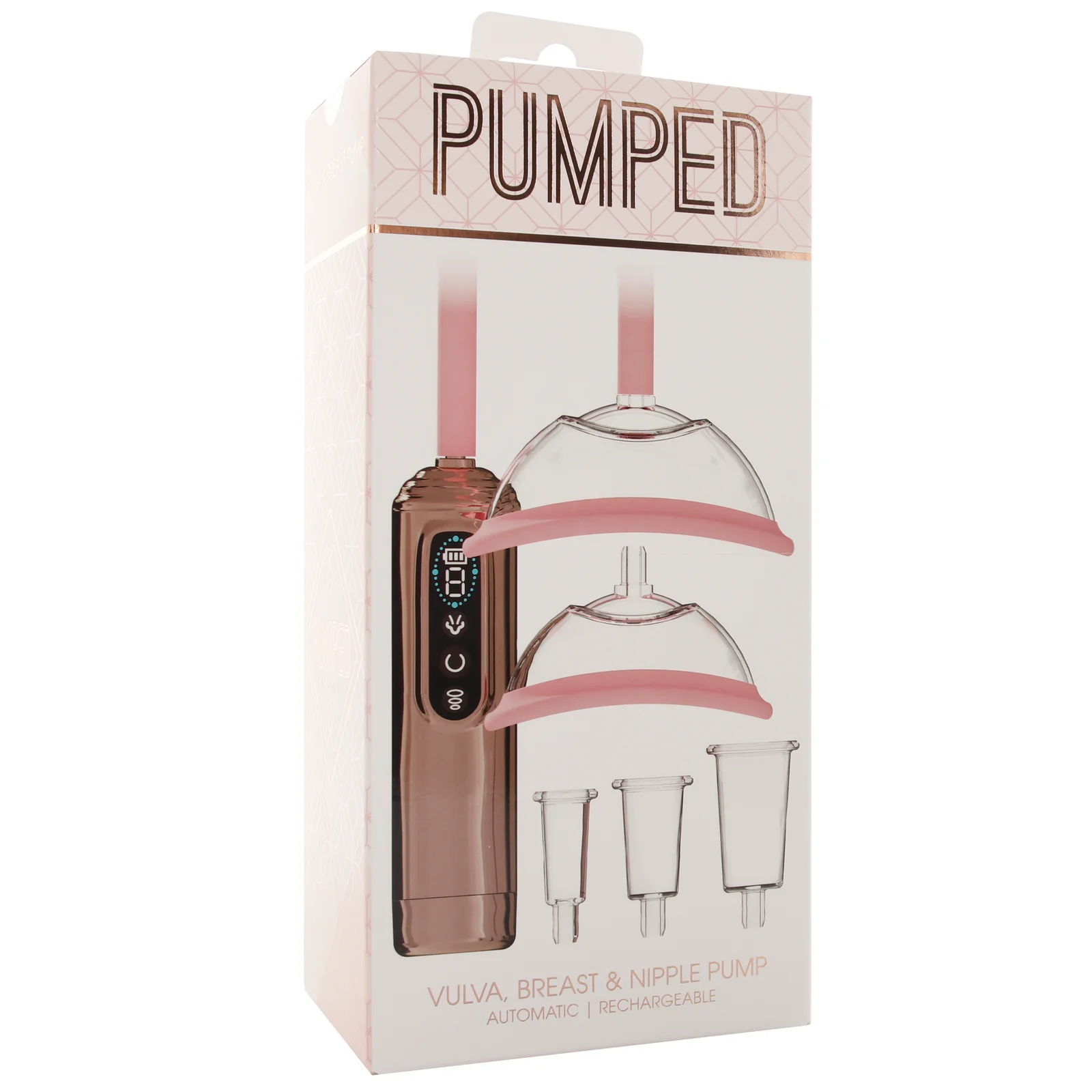 Automatic pump for vulva, breasts, and nipples—5 suction cups and 9 suction modes.