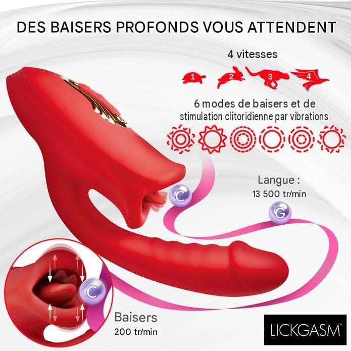La tige pénétrante possède une extrémité arrondie, des reliefs marqués et une certaine flexibilité.