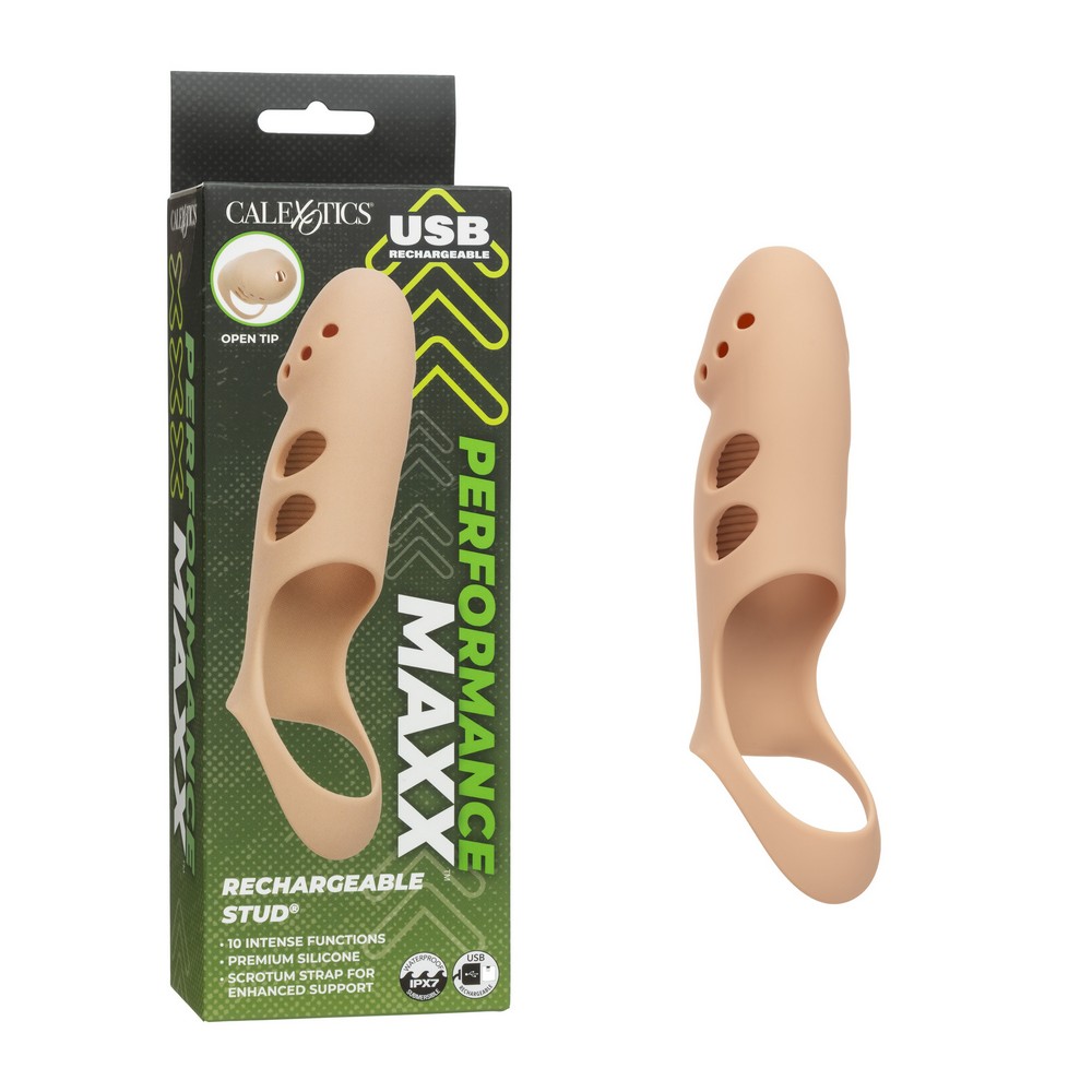 The Performance Maxx rechargeable vibrating sleeve allows you to add volume and vibration to your intimate moments.
