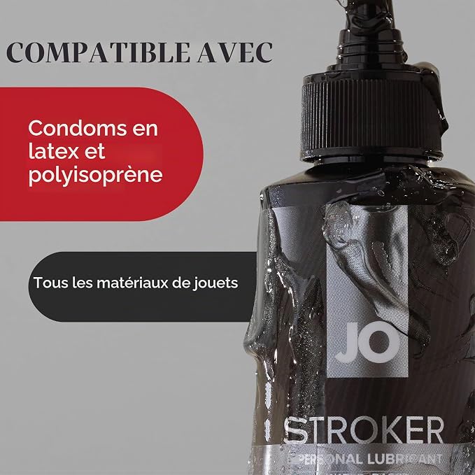Embout précis pour une application facile du lubrifiant sans parfum JO Stroker.