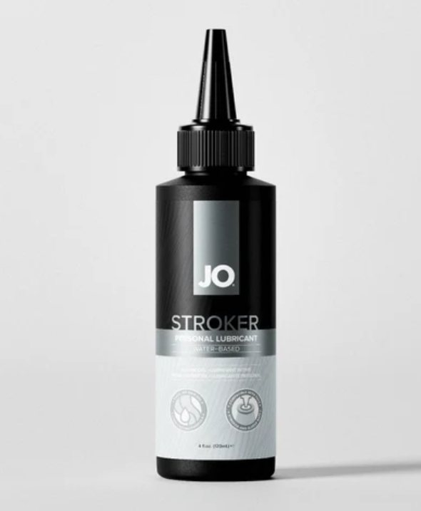 Le lubrifiant sans parfum JO Stroker 4 oz/120 ml est conçu pour les personnes qui utilisent des masturbateurs, des gaines ou d’autres jouets de stimulation manuelle.
