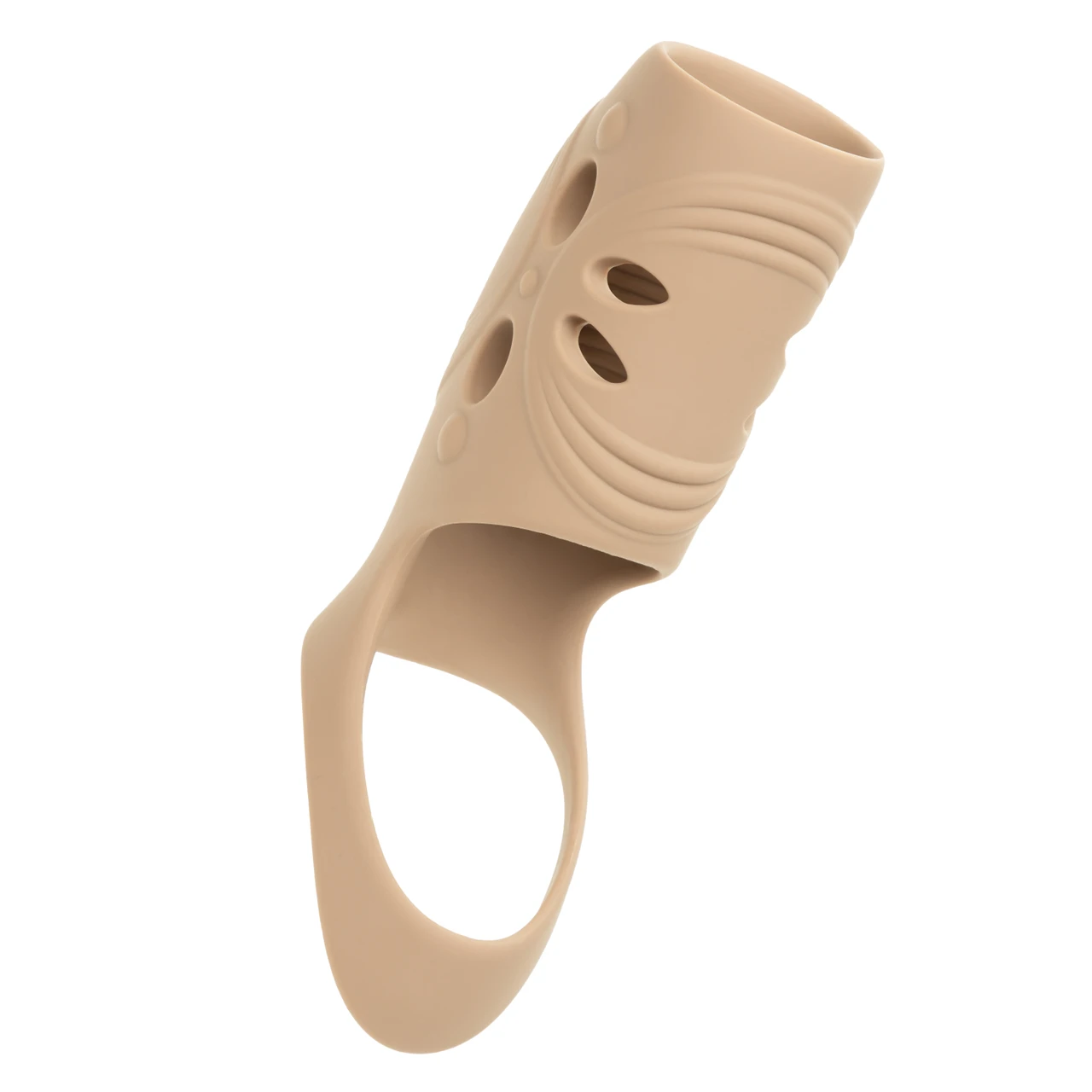 A flexible sleeve that stays securely in place.