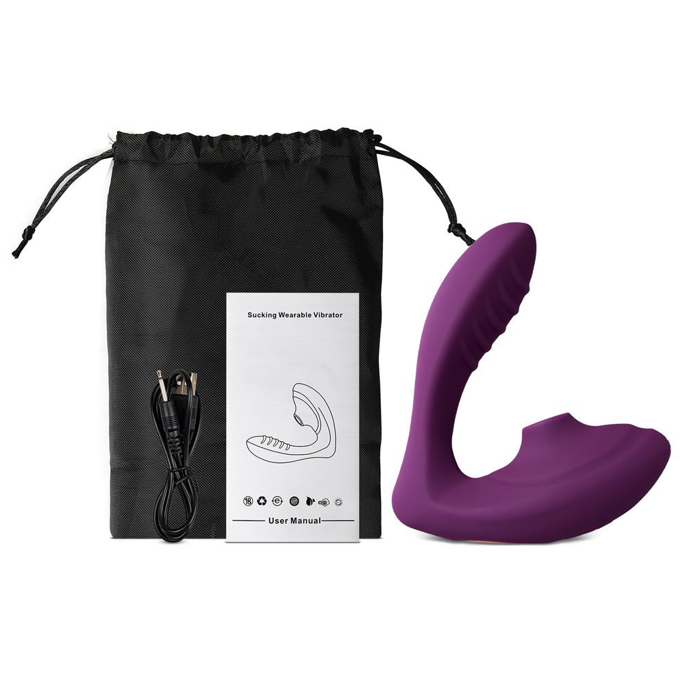 The package comes with the G-spot vibrator, charging cable, cloth storage bag, and user manual.