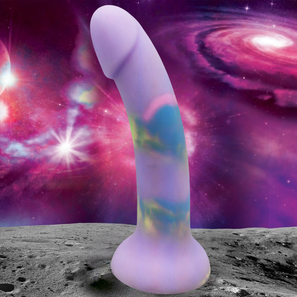 Made from medical-grade silicone, this multi-colored model combines a well-designed shape with a practical base.