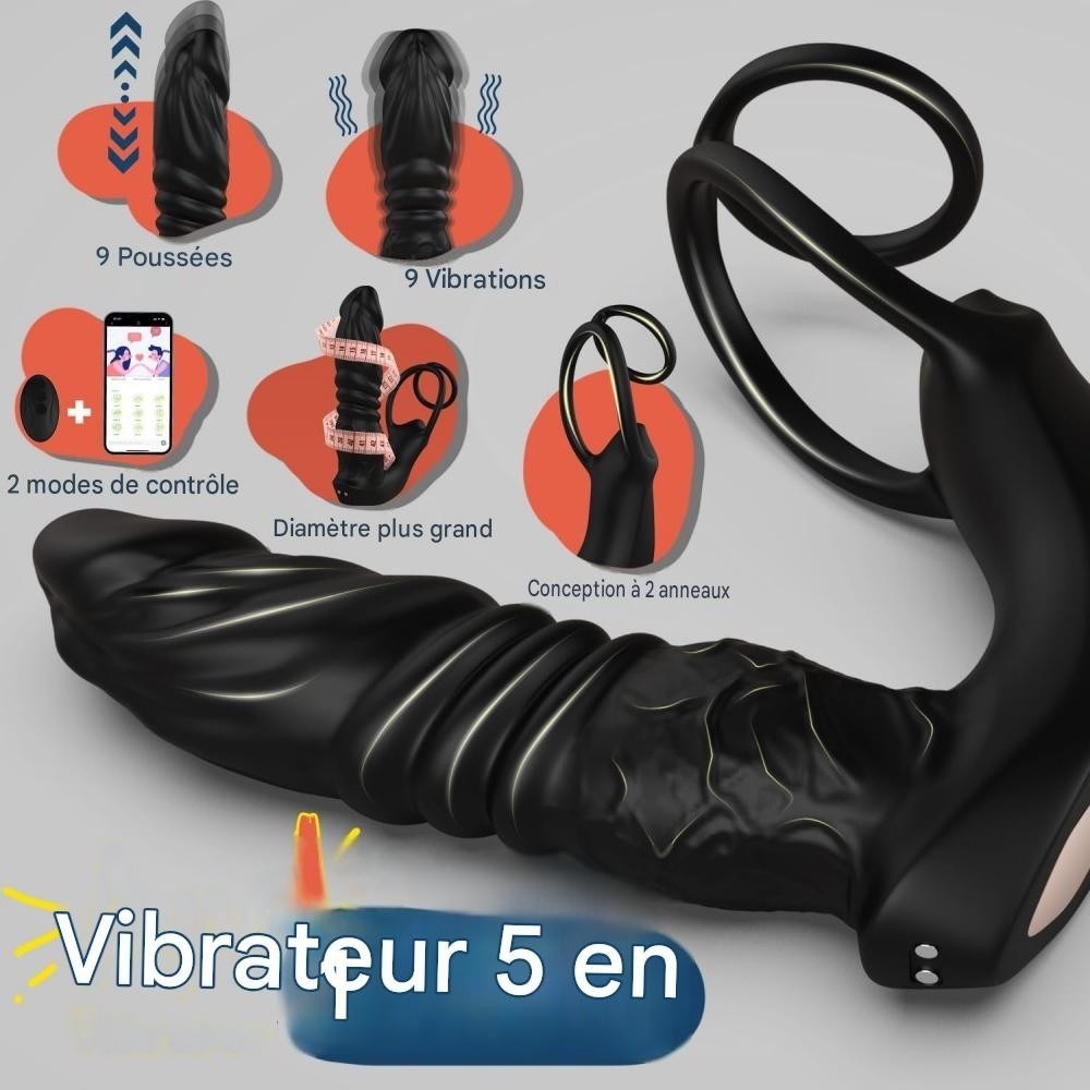 Dans la boîte, vous trouverez un vibrateur, une télécommande, un câble de charge, un manuel et un sac en tissu.