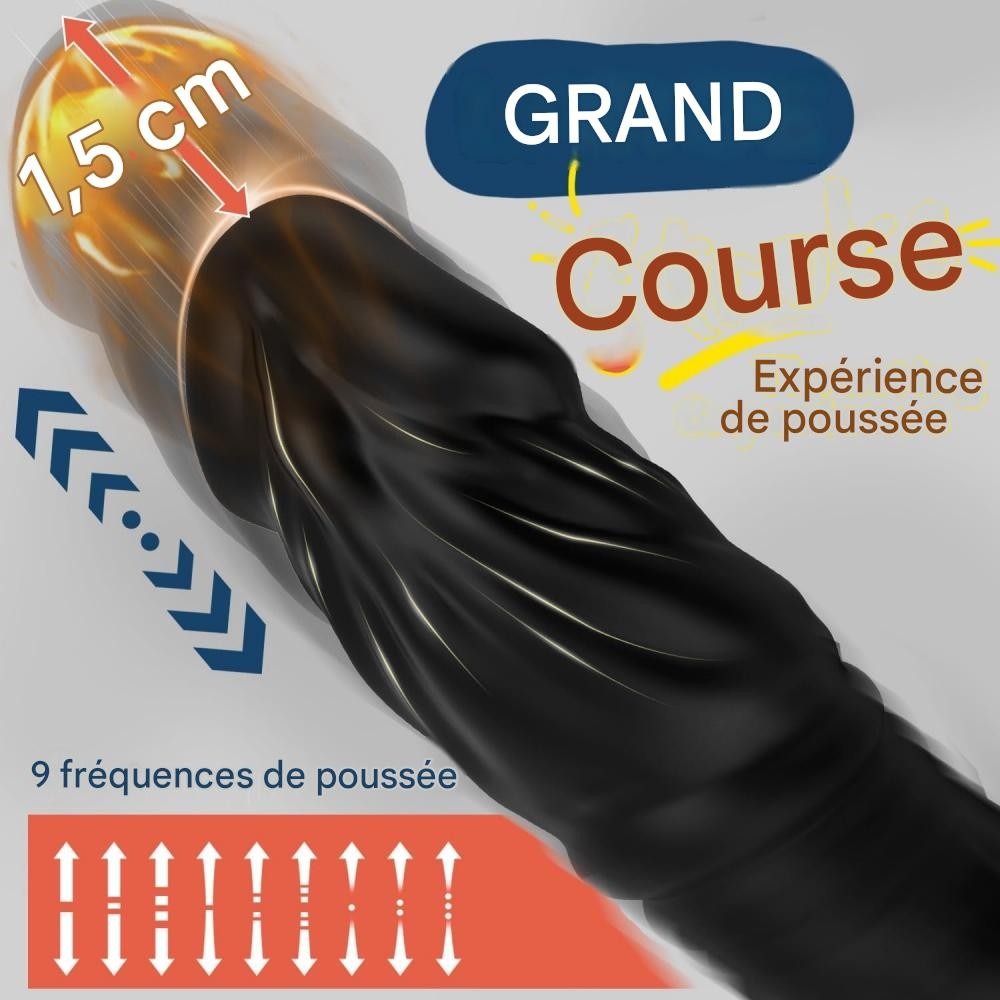 Le vibrateur anal CyberPulse X offre neuf modes de vibration et neuf modes de poussée.