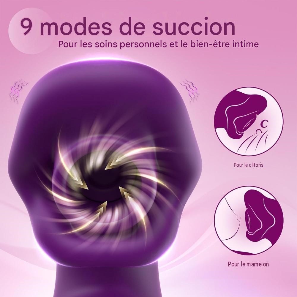Nine suction modes for targeted clitoral stimulation.
