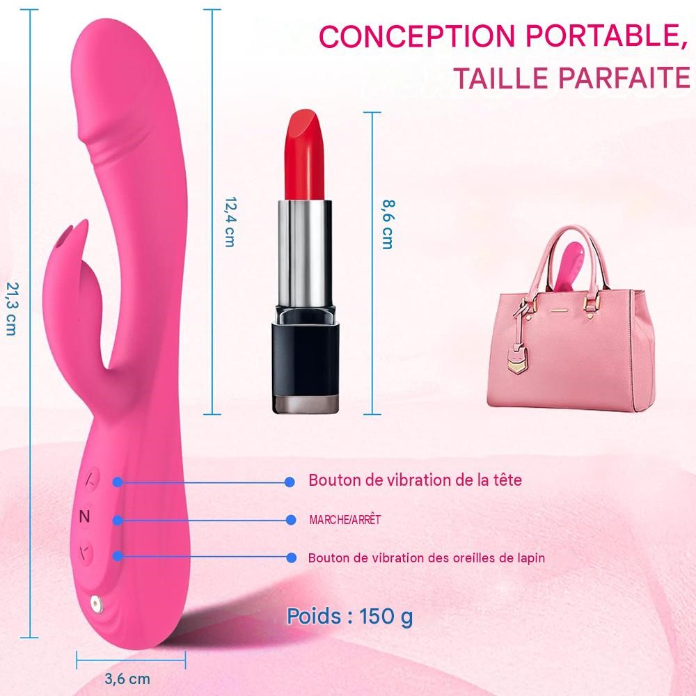 This vibrator has a length of 8.39 inches.
