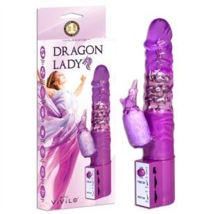 Le vibrateur double action Dragon Lady de Vivilo est un puissant vibrateur vaginal et clitoridien à piles.