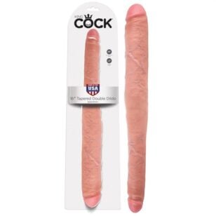 The King Cock 16 inch double dildo designed to turn your fantasies into reality.