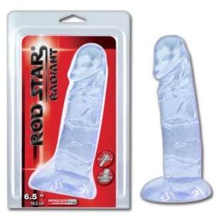 Discover the Rod Star® translucent blue Radiant dildo, your ideal partner for an exceptional intimate experience.
