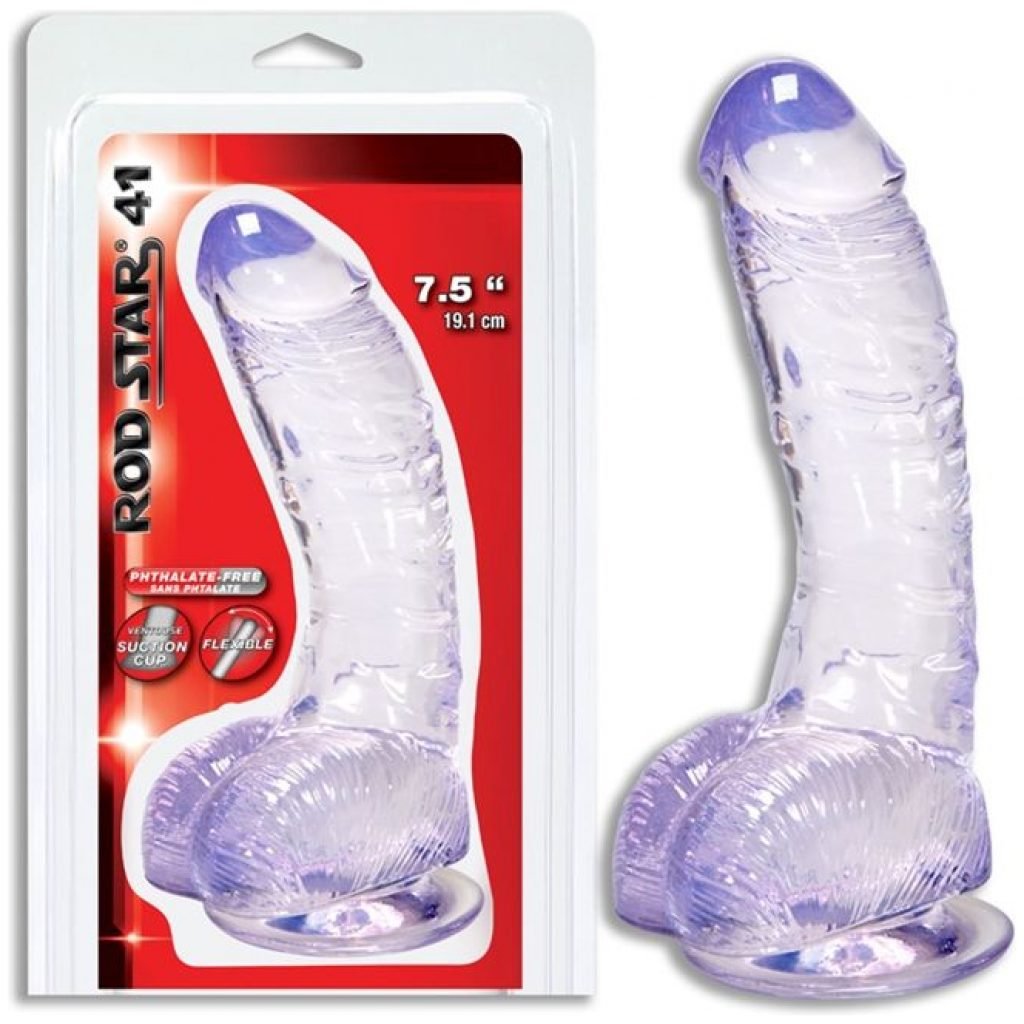 Immerse yourself in Ecstasy with the translucent blue Luminious dildo.