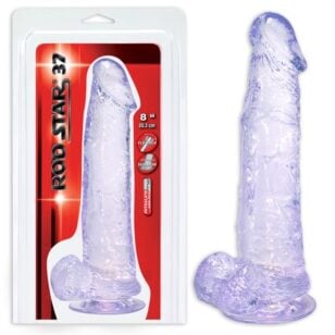 In the world of intimate toys, the 8-inch transparent dildo from Rod Star.