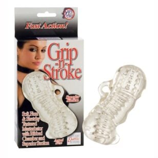 The Grip-N-Stroke masturbator comes with an excellent non-slip thumb grip.