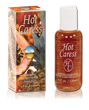 The Hot Caress Exotic Fruits warming lotion has been designed for a tasty massage.