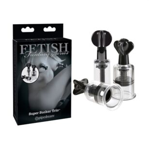 The Fetish Fantasy super suction trio with two powerful nipple suckers and a smart clit sucker.