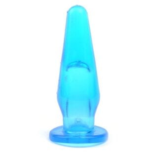 Le mini dildo anal bleu pour doigt stimulant en gelée est un jouet lisse mais sensuellement texturé conçu pour un pur plaisir anal.