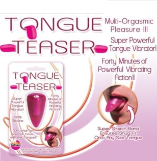 Découvrez le vibrateur pour langue en silicone Tongue Teaser.