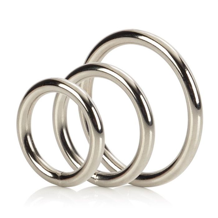 Three-piece set Silver penis ring - Image 3