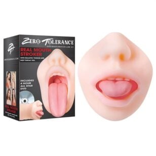 Avec une languette lisse et glissante qui sort de la bouche pour stimuler les sensations et les stimulations.