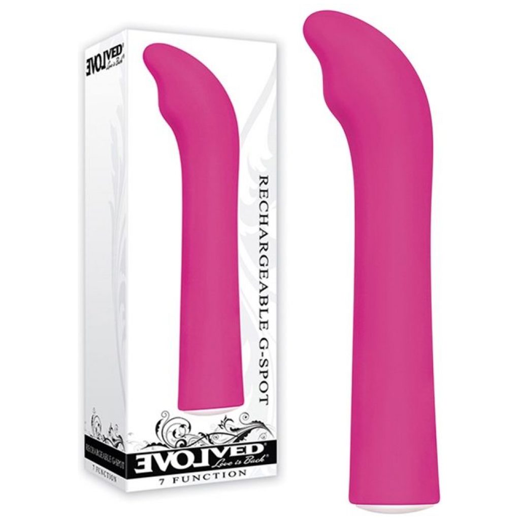 The Evolved Pink Silicone Rechargeable G-Spot Vibrator represents the epitome of innovation and comfort.