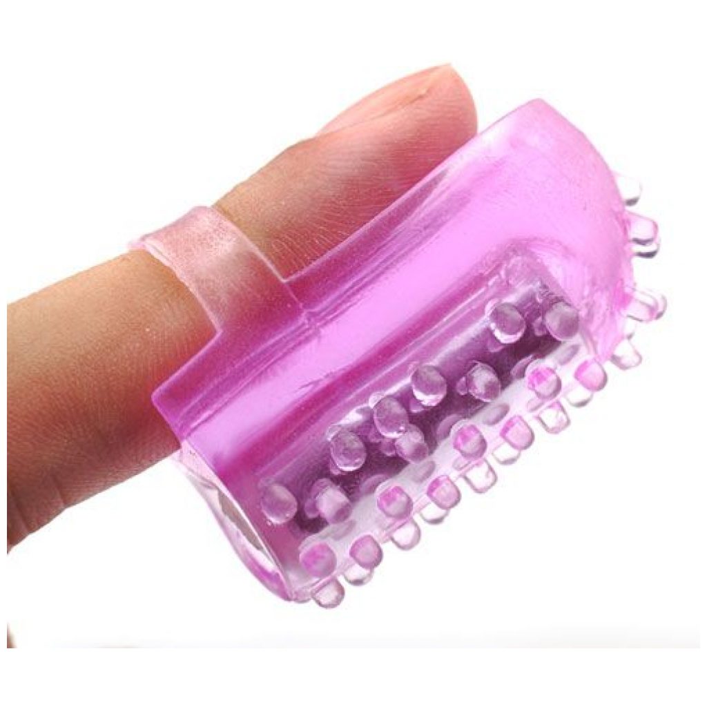 Mini finger jelly pink vibrator with one speed